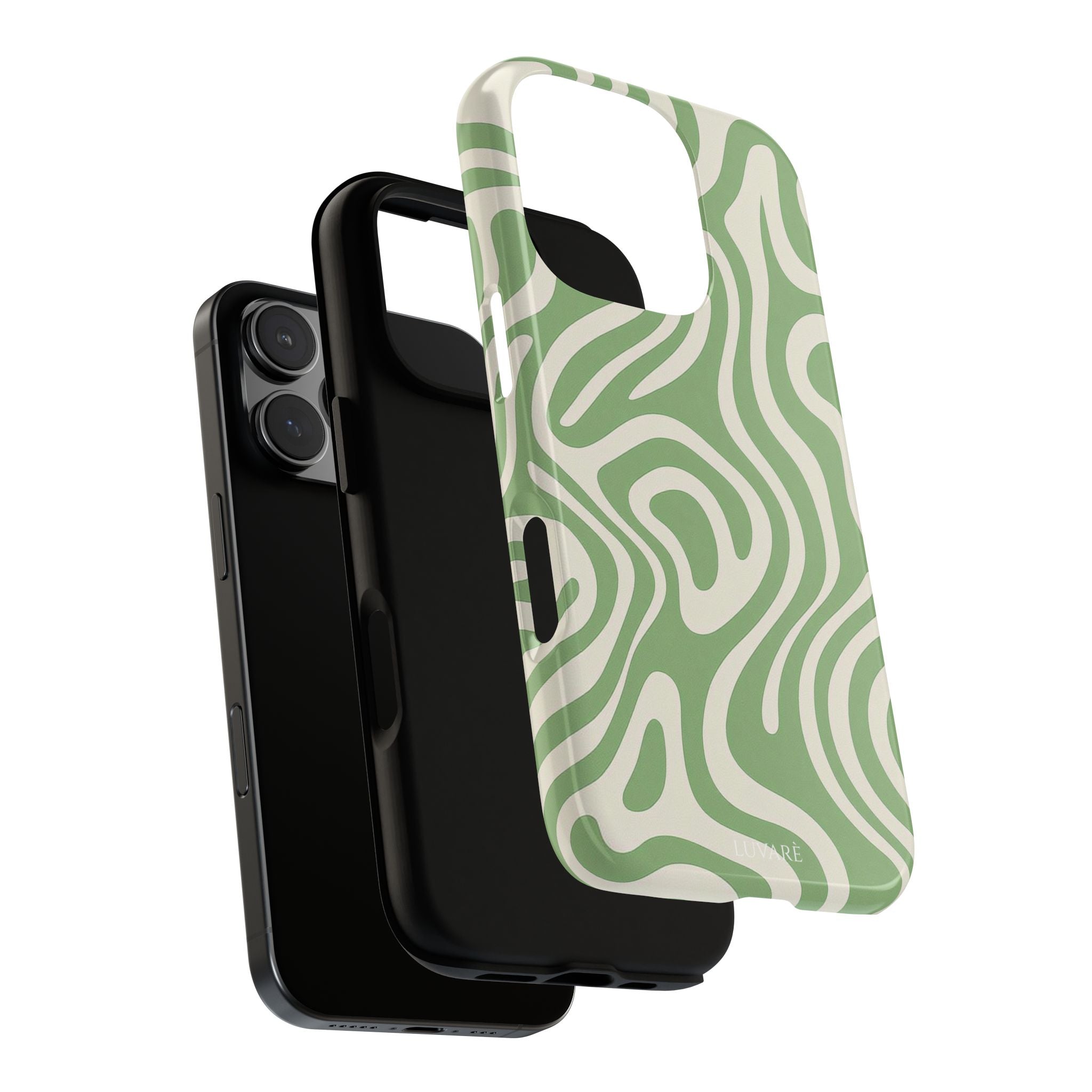 Abstract Green Swirl Phone Case