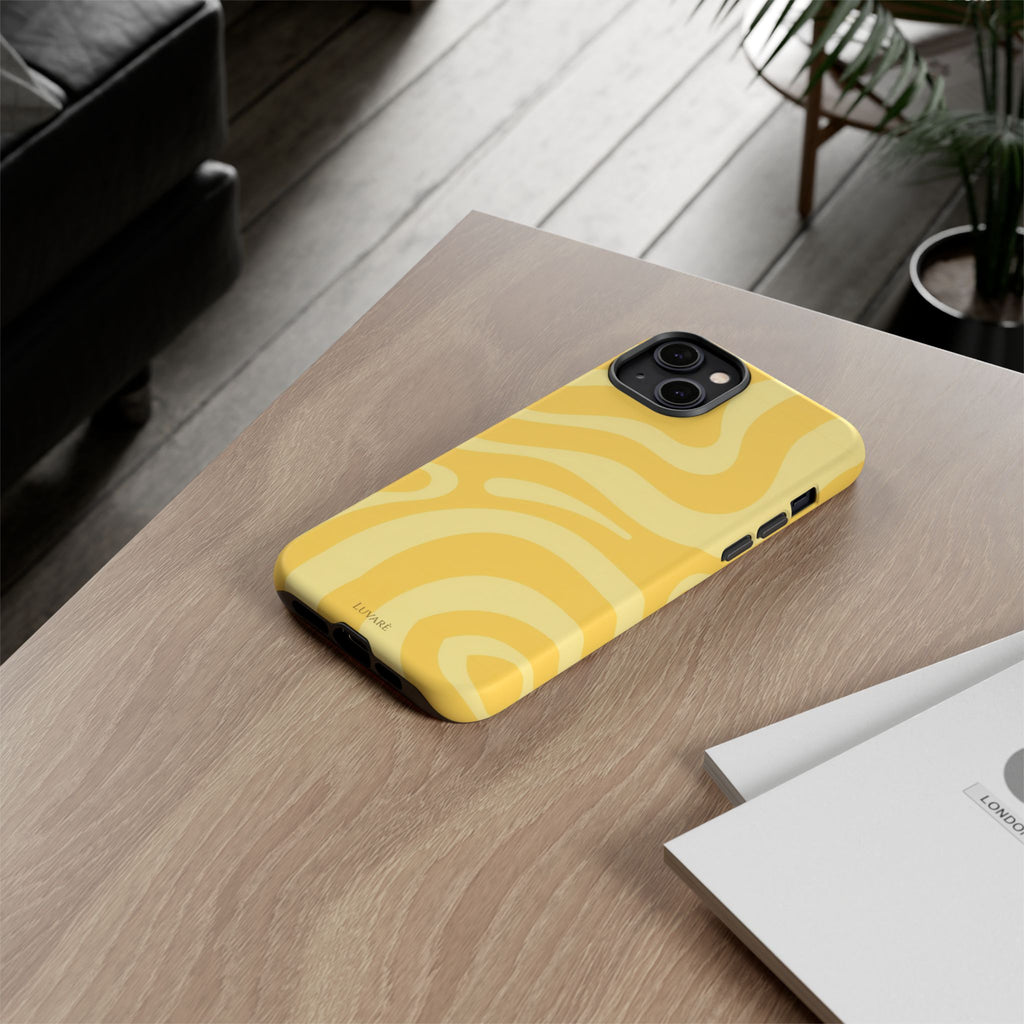 Yellow Retro Swirl Case