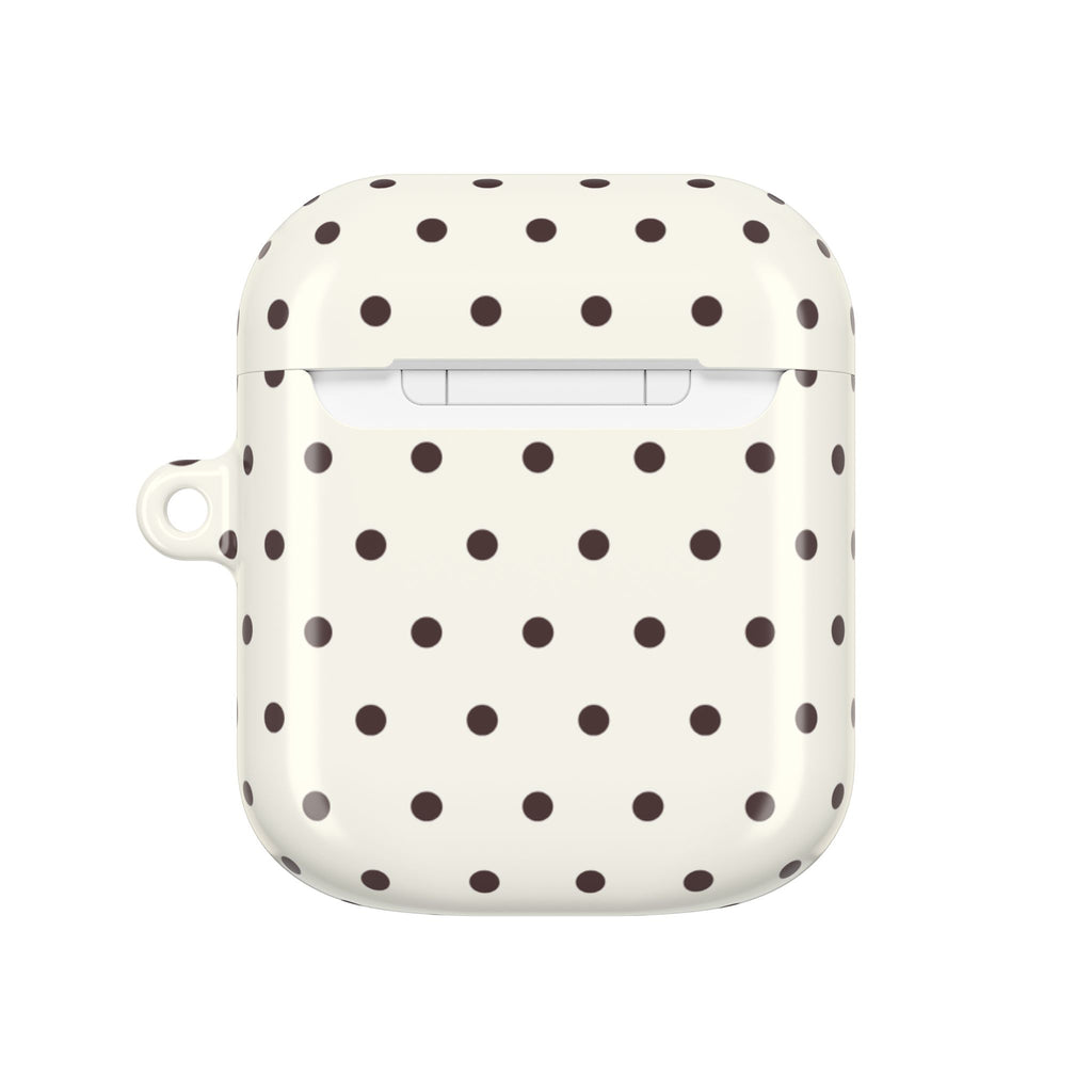 Cream Polka Dot AirPod Case
