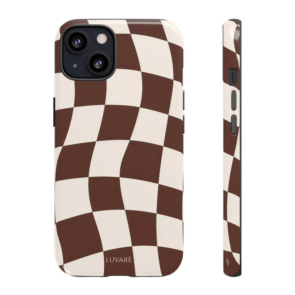 Brown Wavy Checkerboard Case