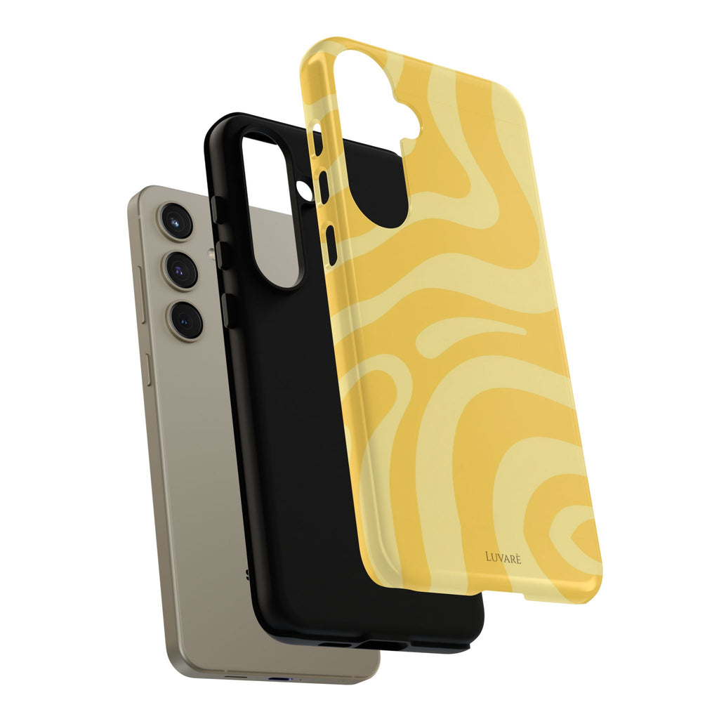 Yellow Retro Swirl Case