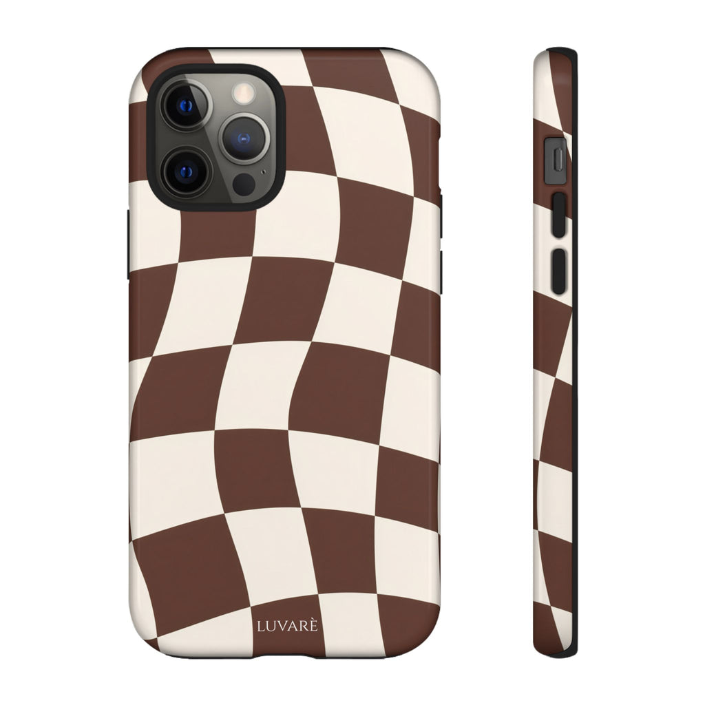 Brown Wavy Checkerboard Case