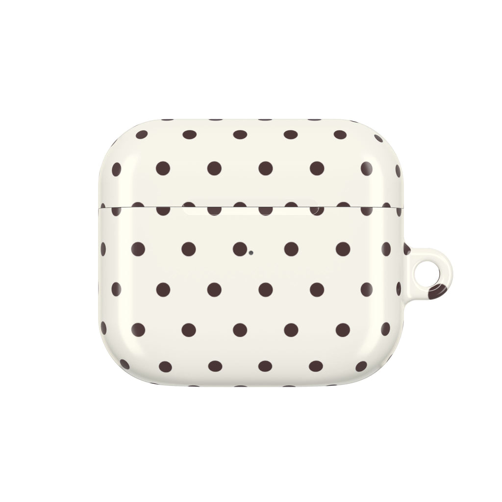 Cream Polka Dot AirPod Case