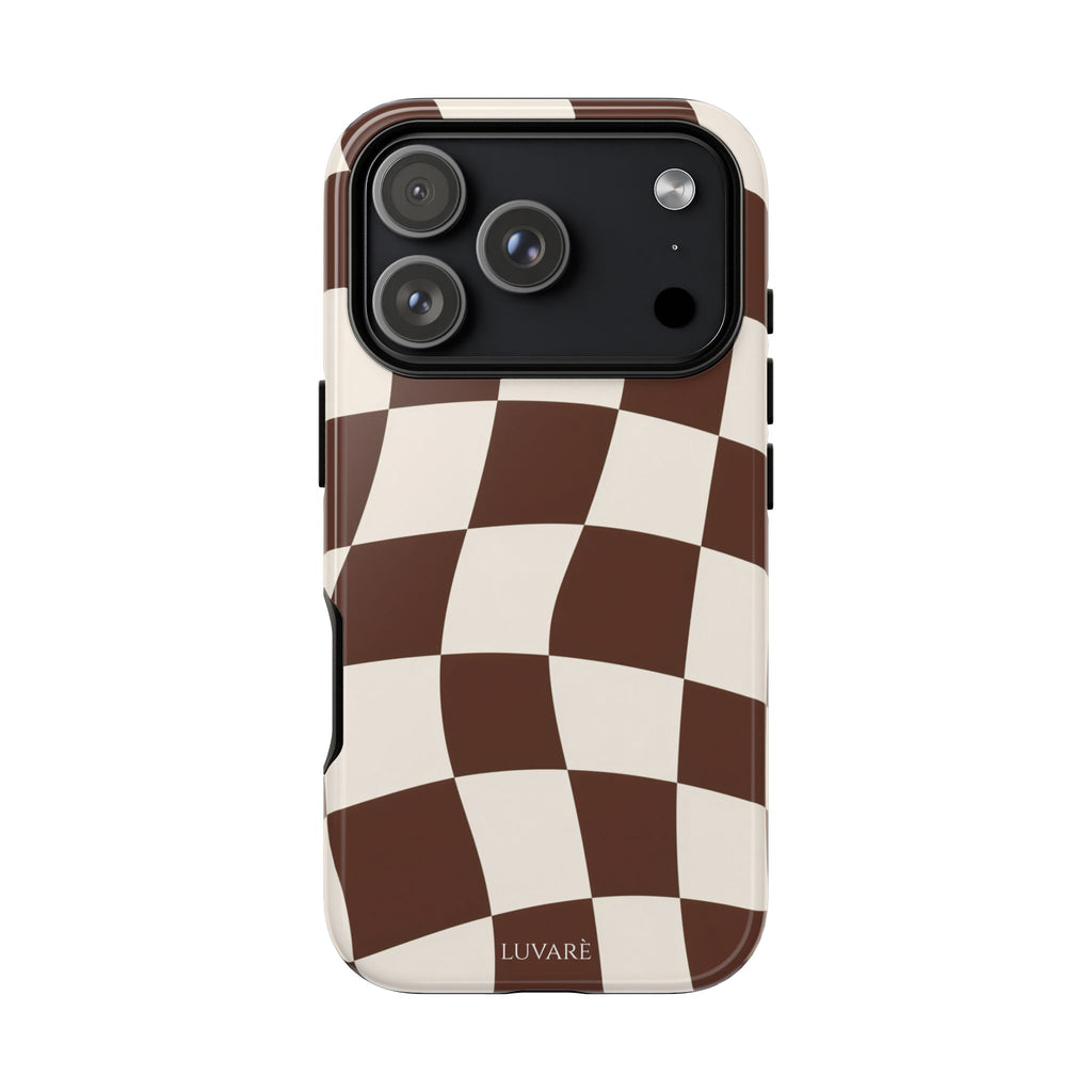 Brown Wavy Checkerboard Case