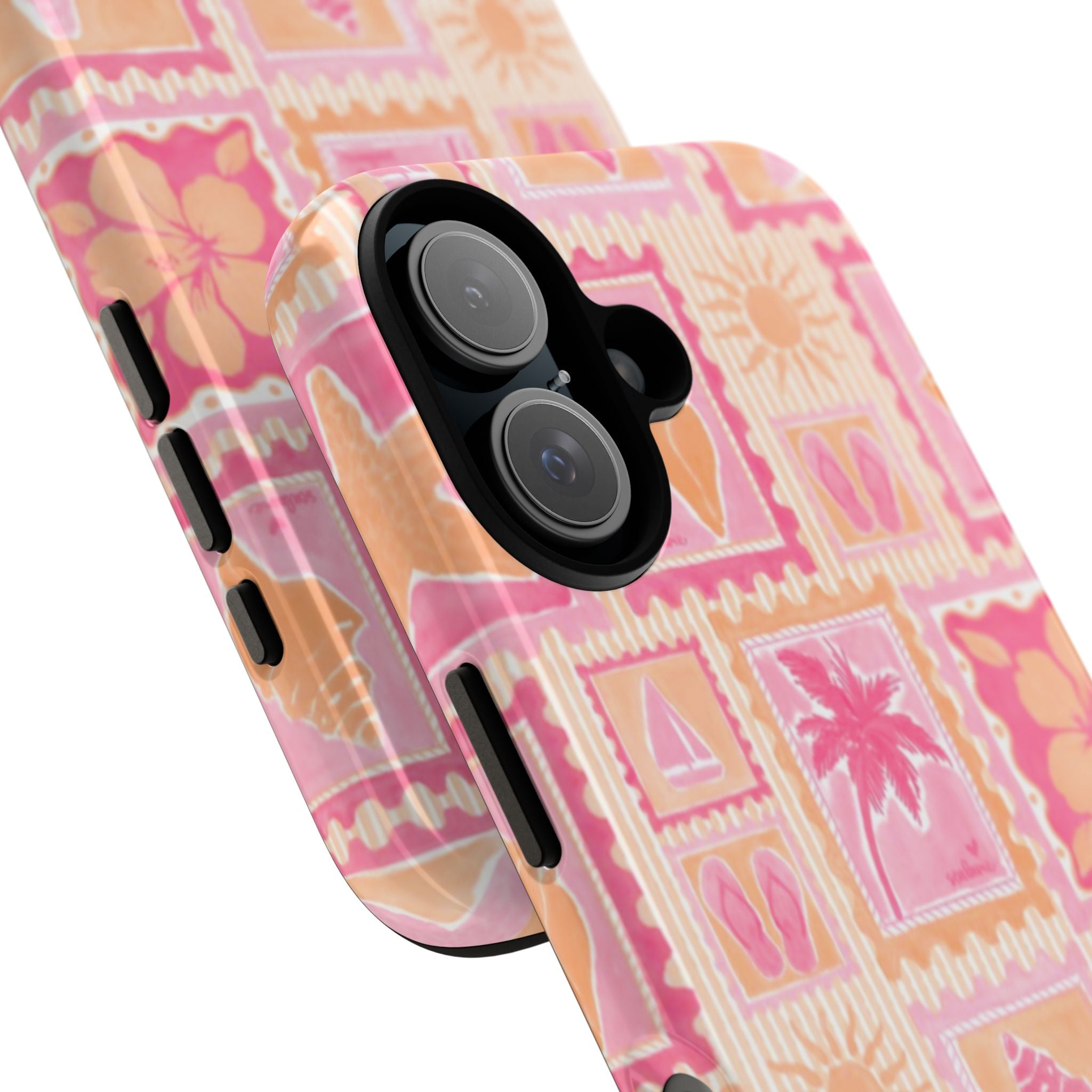 Tough Cases — Pink Tropical Stamp Pattern Phone Case