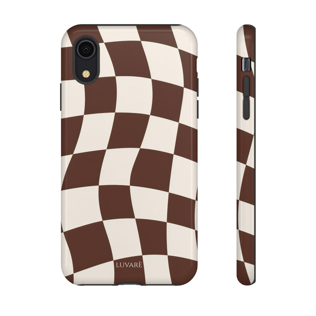 Brown Wavy Checkerboard Case
