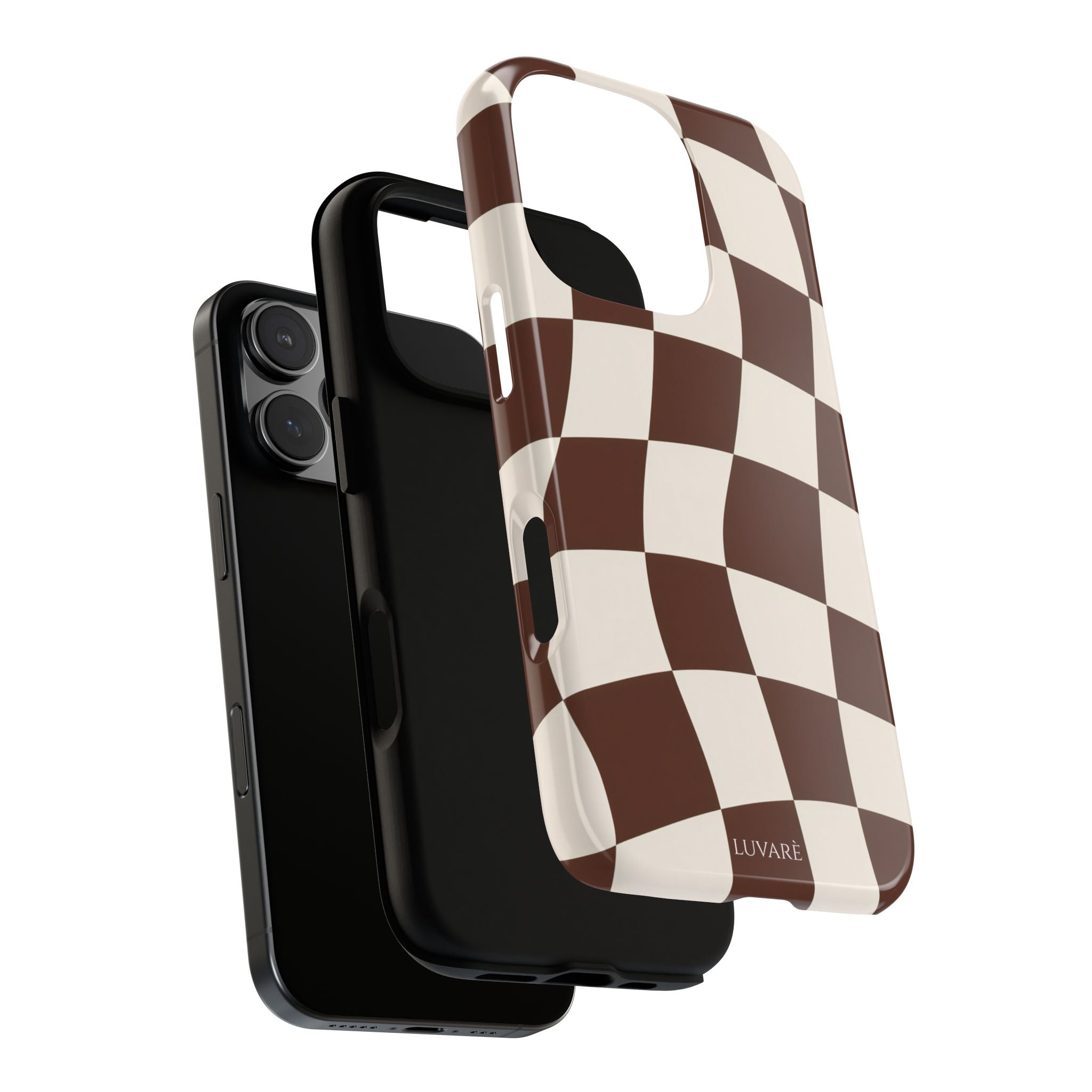 Brown Wavy Checkerboard Case