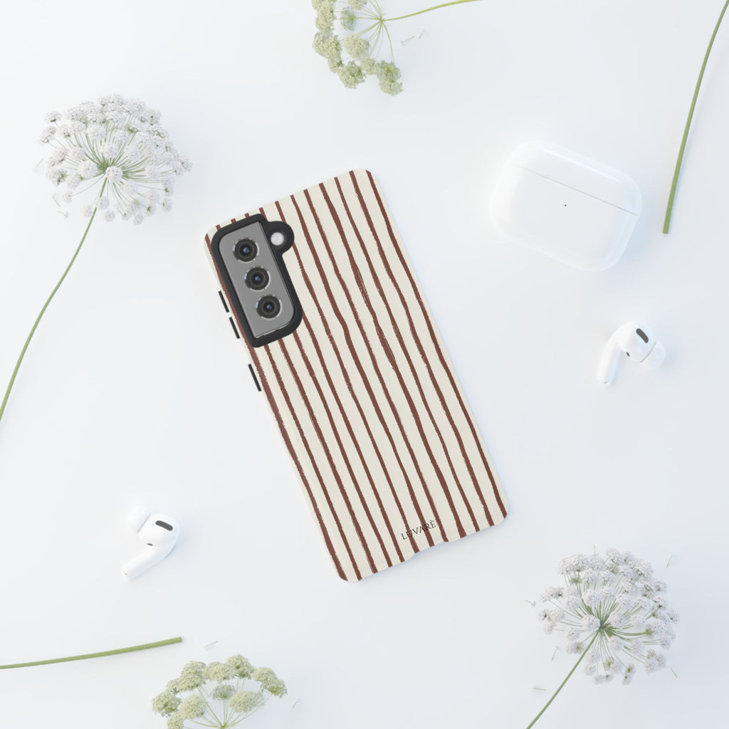 Brown Drawn Stripe Case