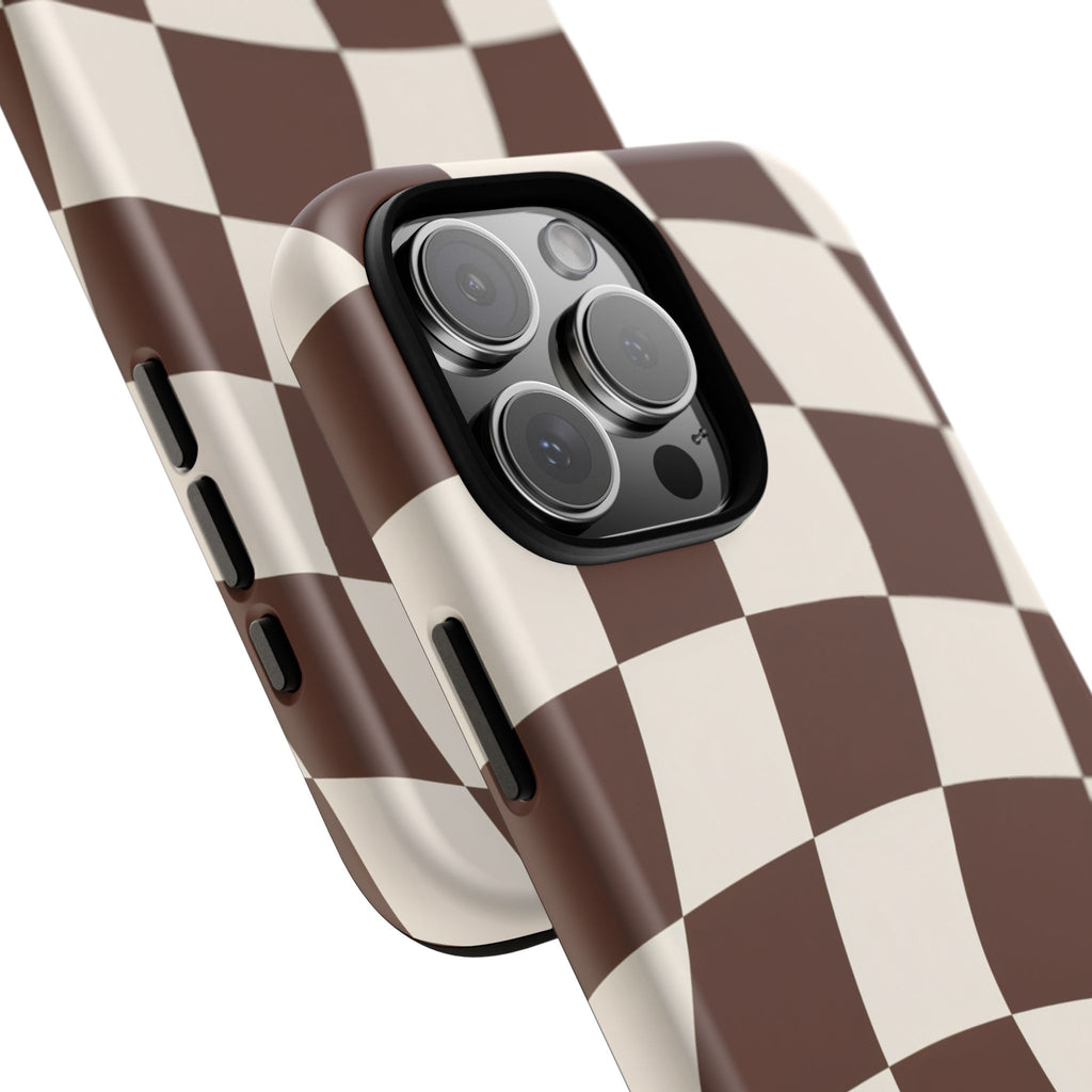 Brown Wavy Checkerboard Case