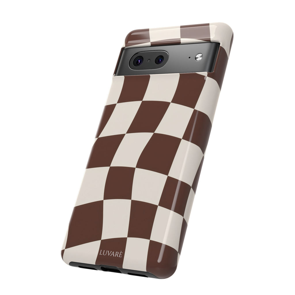 Brown Wavy Checkerboard Case