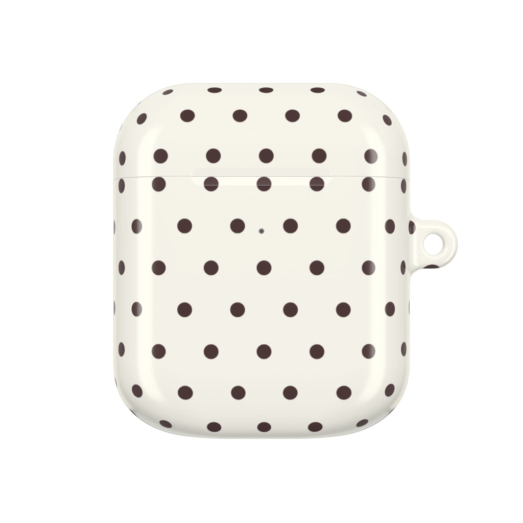 Cream Polka Dot AirPod Case