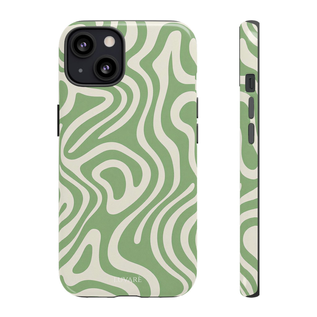 Abstract Green Swirl Phone Case