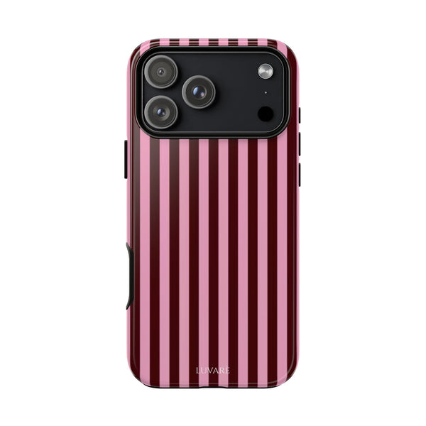 Striped Pink/Burgundy Case