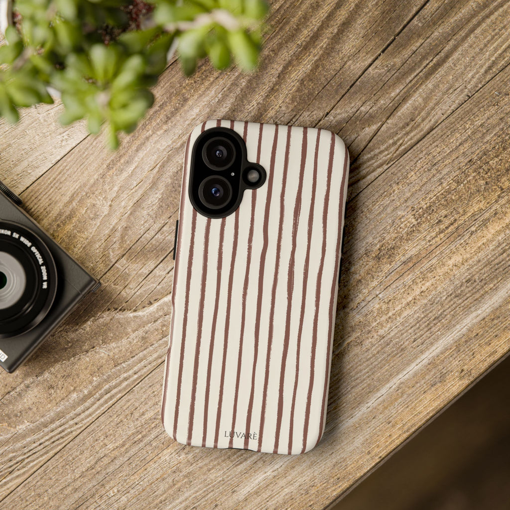 Brown Drawn Stripe Case