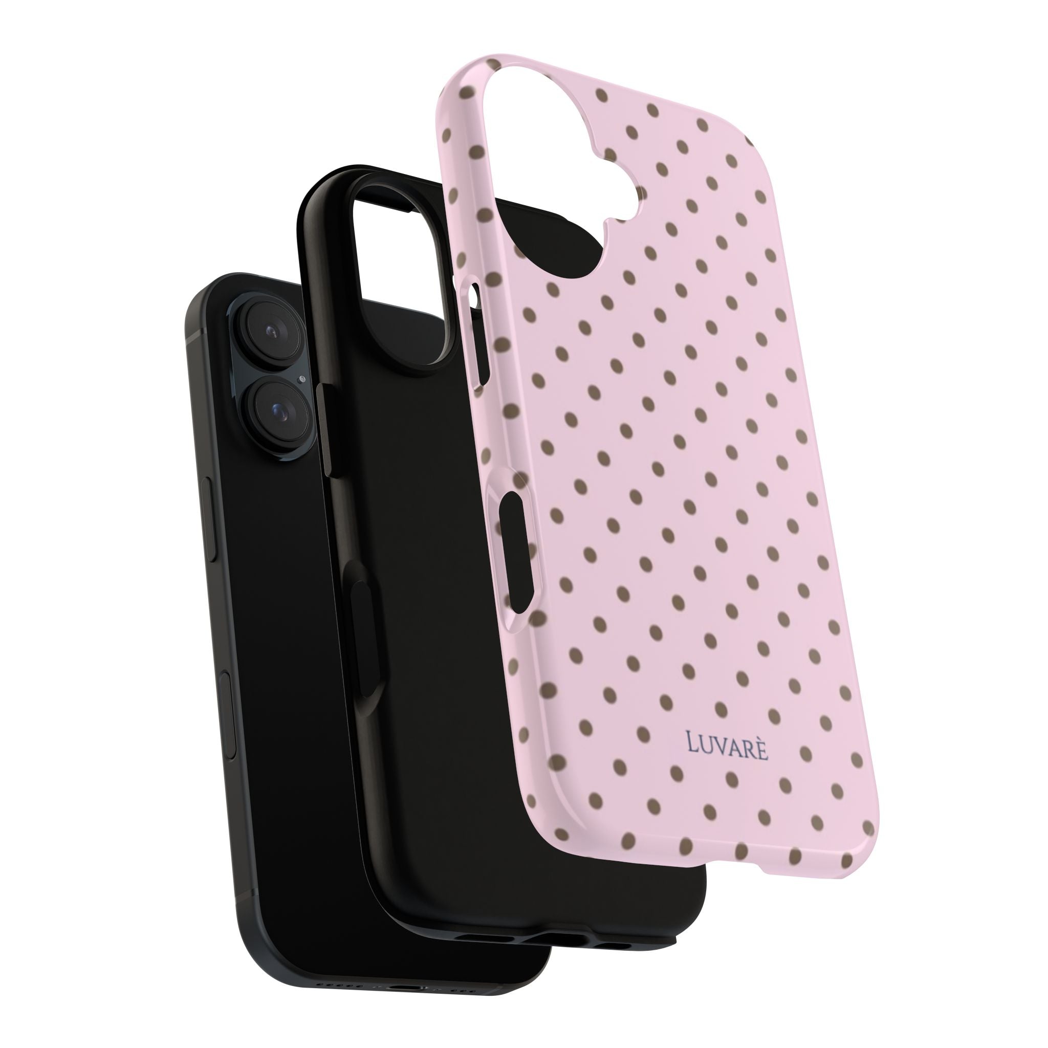 Pink Polka Dot Tough Phone Case — Cute Protective Phone Cover