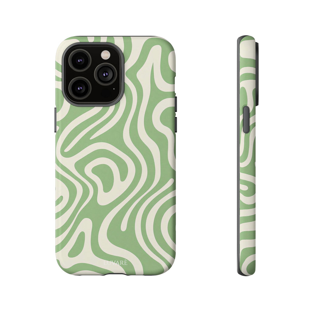 Abstract Green Swirl Phone Case