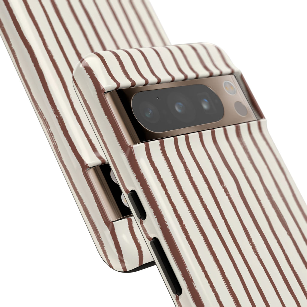 Brown Drawn Stripe Case