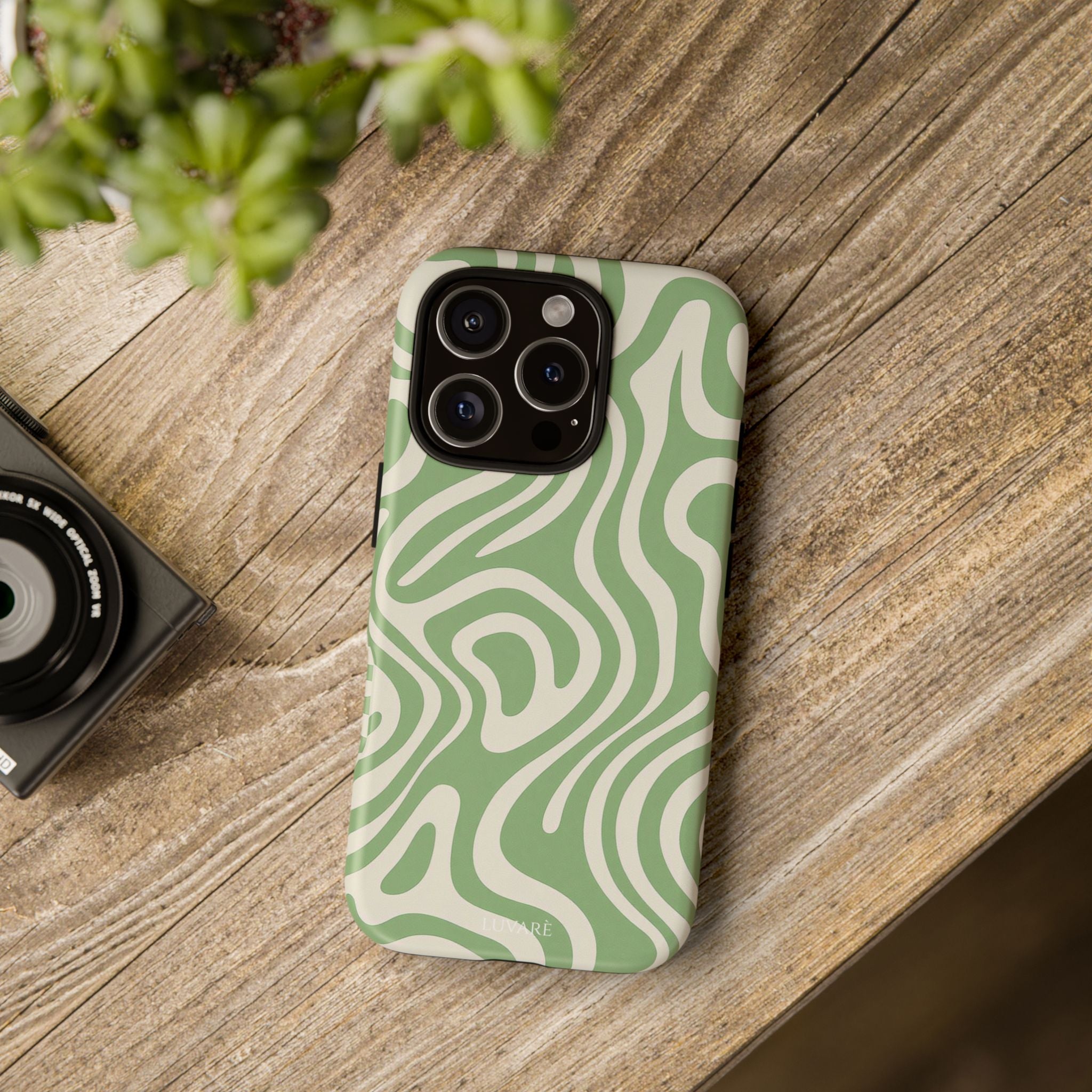 Abstract Green Swirl Phone Case