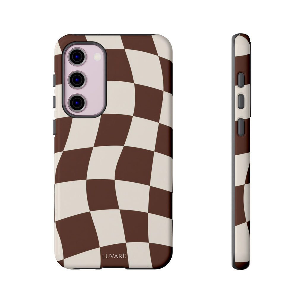 Brown Wavy Checkerboard Case