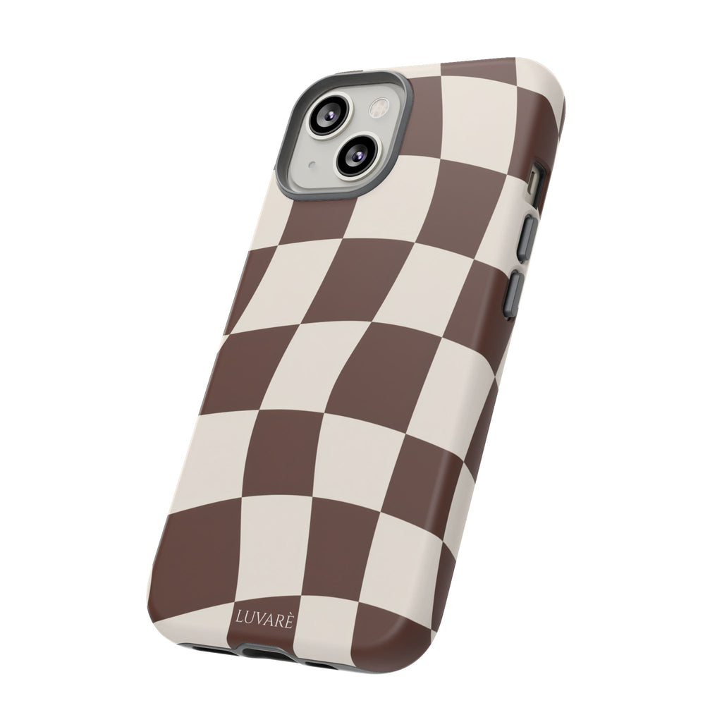 Brown Wavy Checkerboard Case
