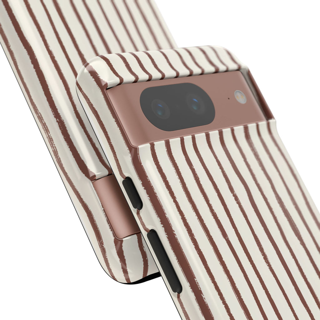 Brown Drawn Stripe Case