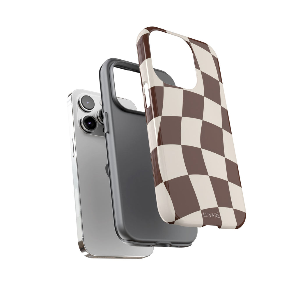 Brown Wavy Checkerboard Case