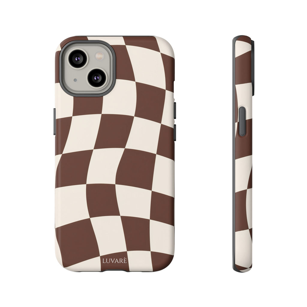 Brown Wavy Checkerboard Case