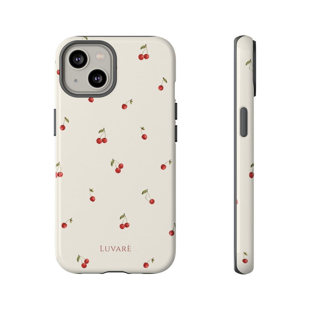 Cherry Pattern Tough Phone Case — Slim Protective iPhone Cover