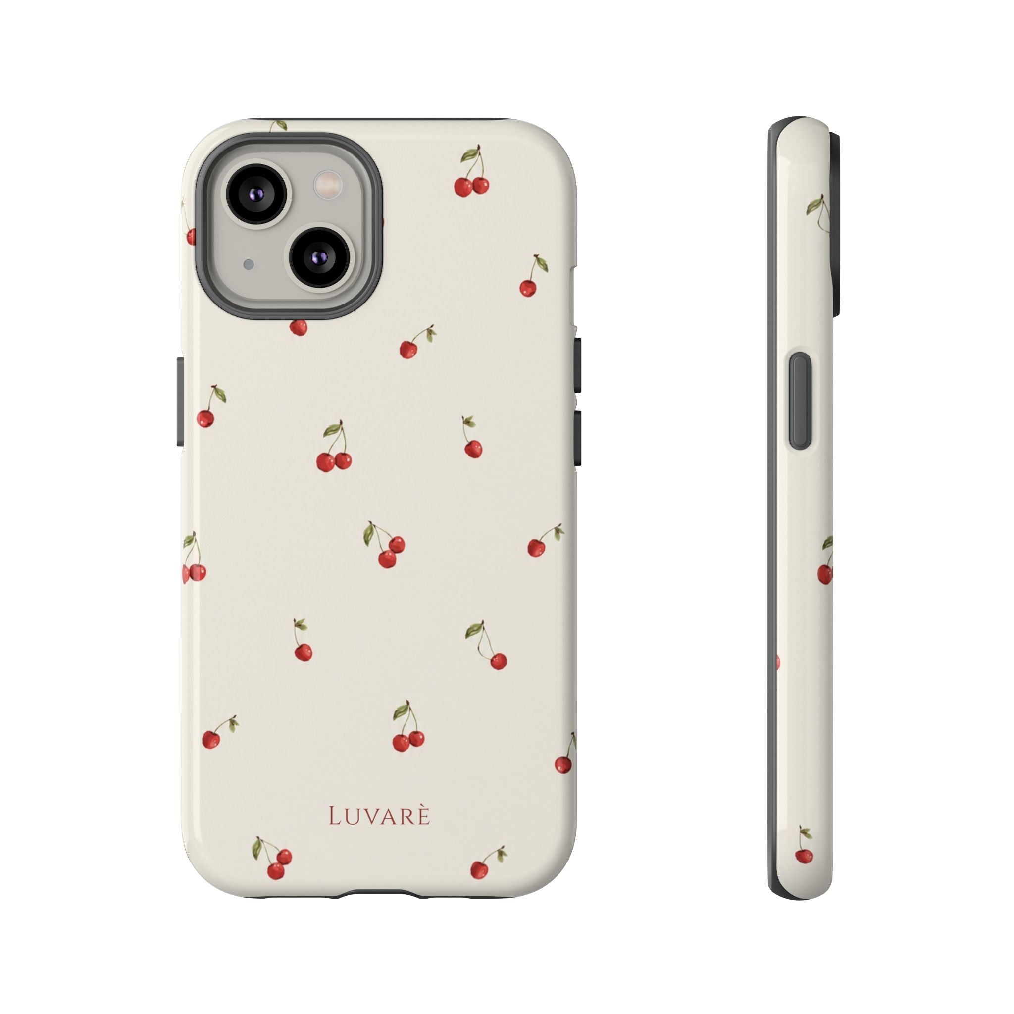 Cherry Pattern Tough Phone Case — Slim Protective iPhone Cover