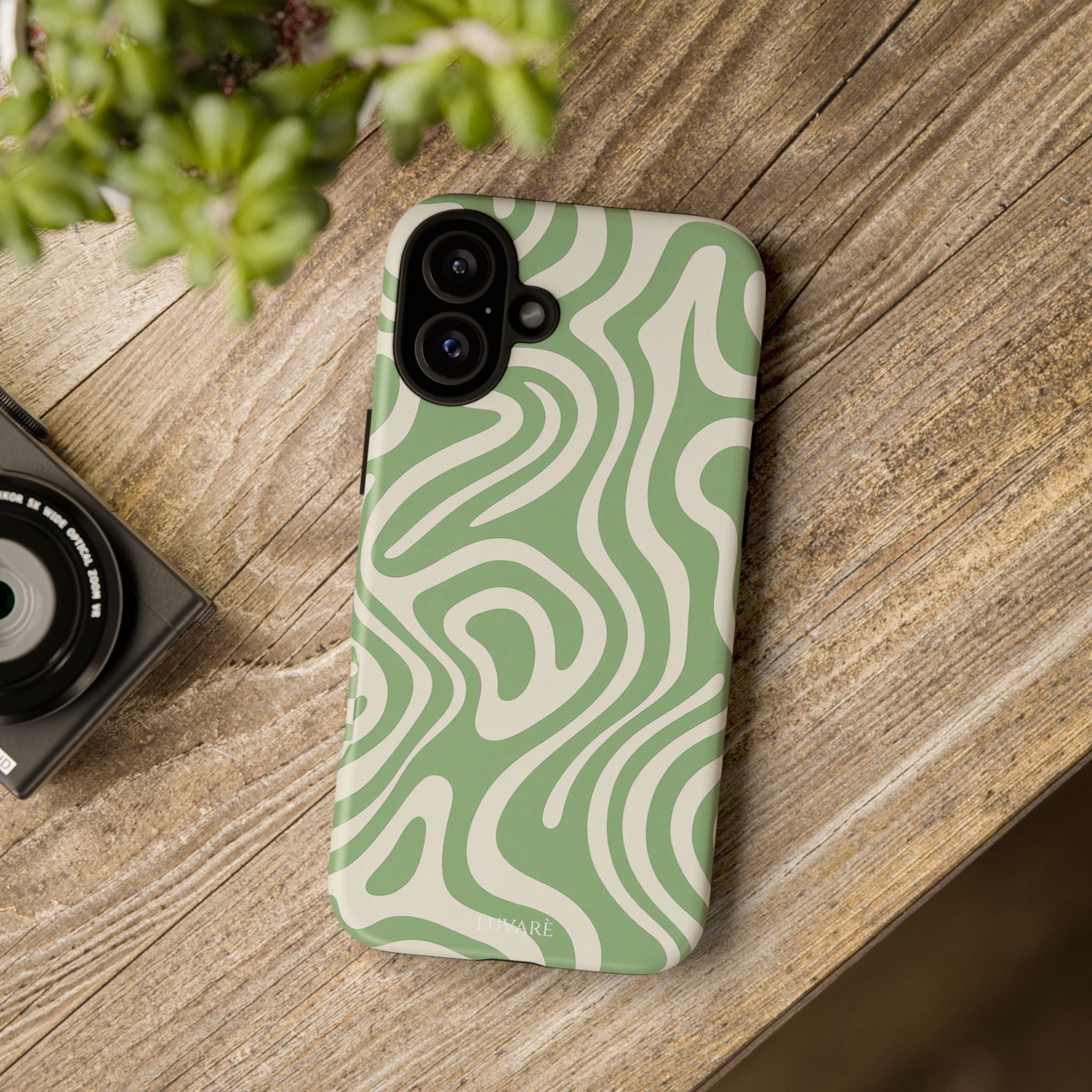 Abstract Green Swirl Phone Case