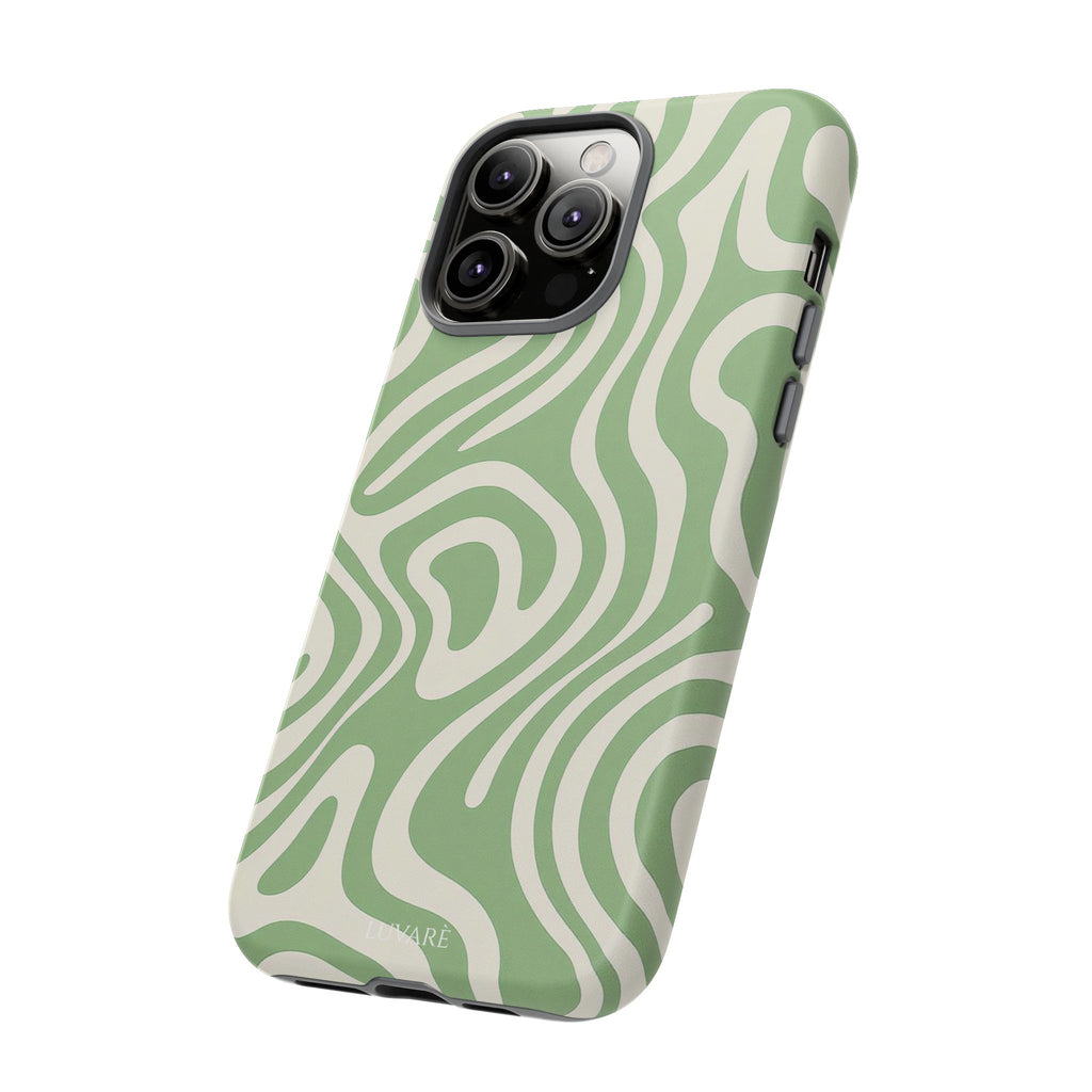 Abstract Green Swirl Phone Case