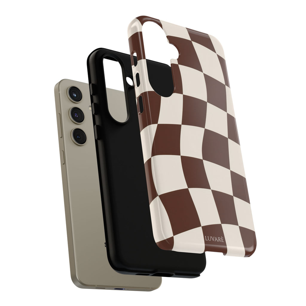 Brown Wavy Checkerboard Case