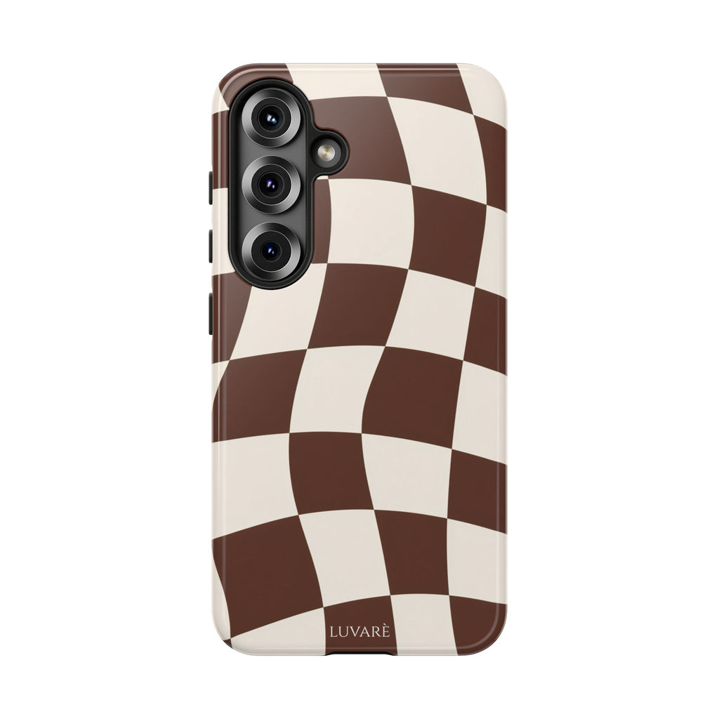 Brown Wavy Checkerboard Case