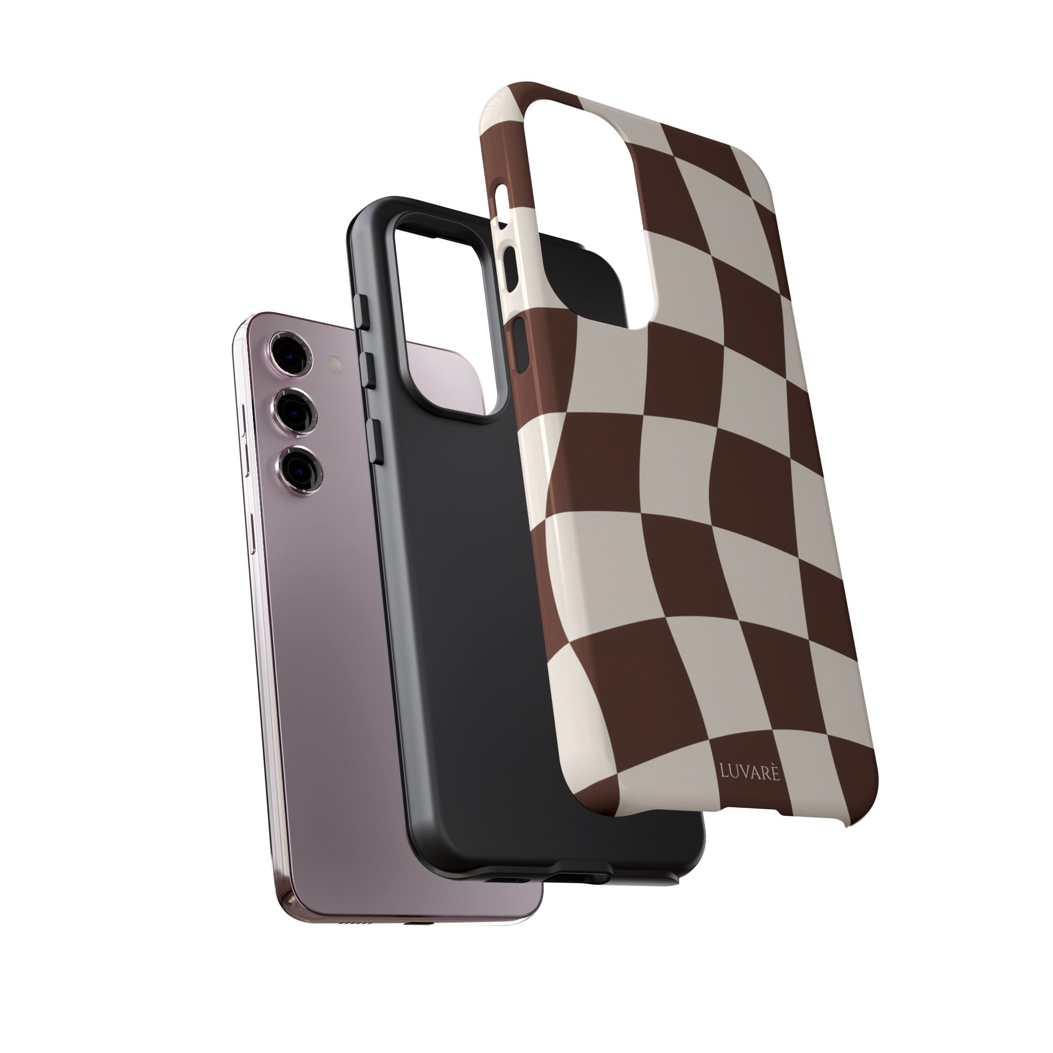 Brown Wavy Checkerboard Case