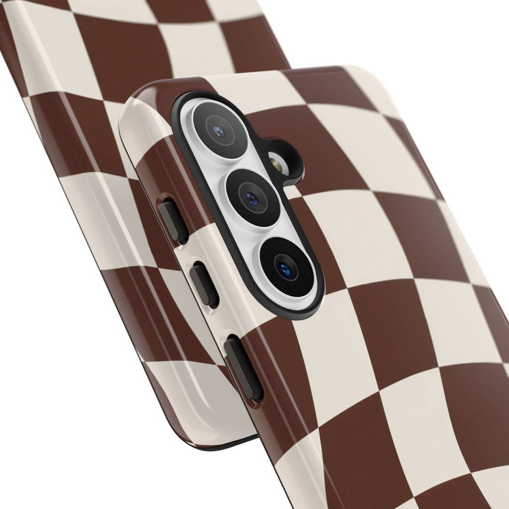 Brown Wavy Checkerboard Case