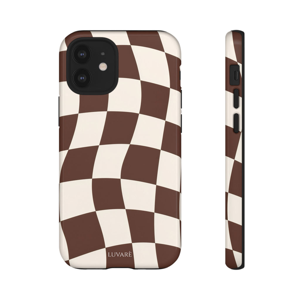 Brown Wavy Checkerboard Case