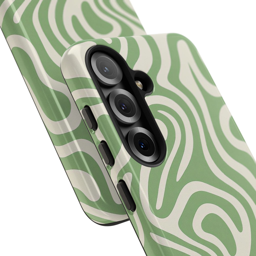 Abstract Green Swirl Phone Case