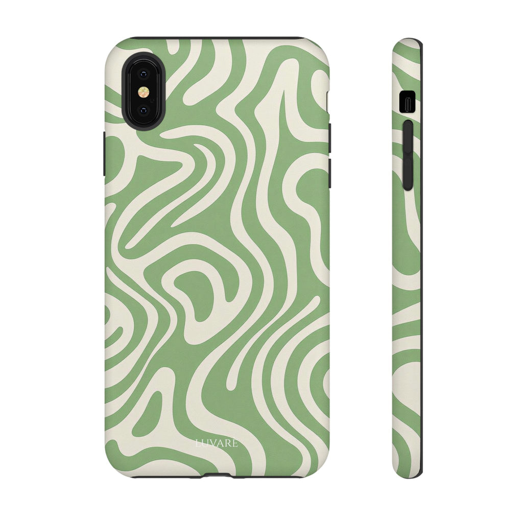 Abstract Green Swirl Phone Case