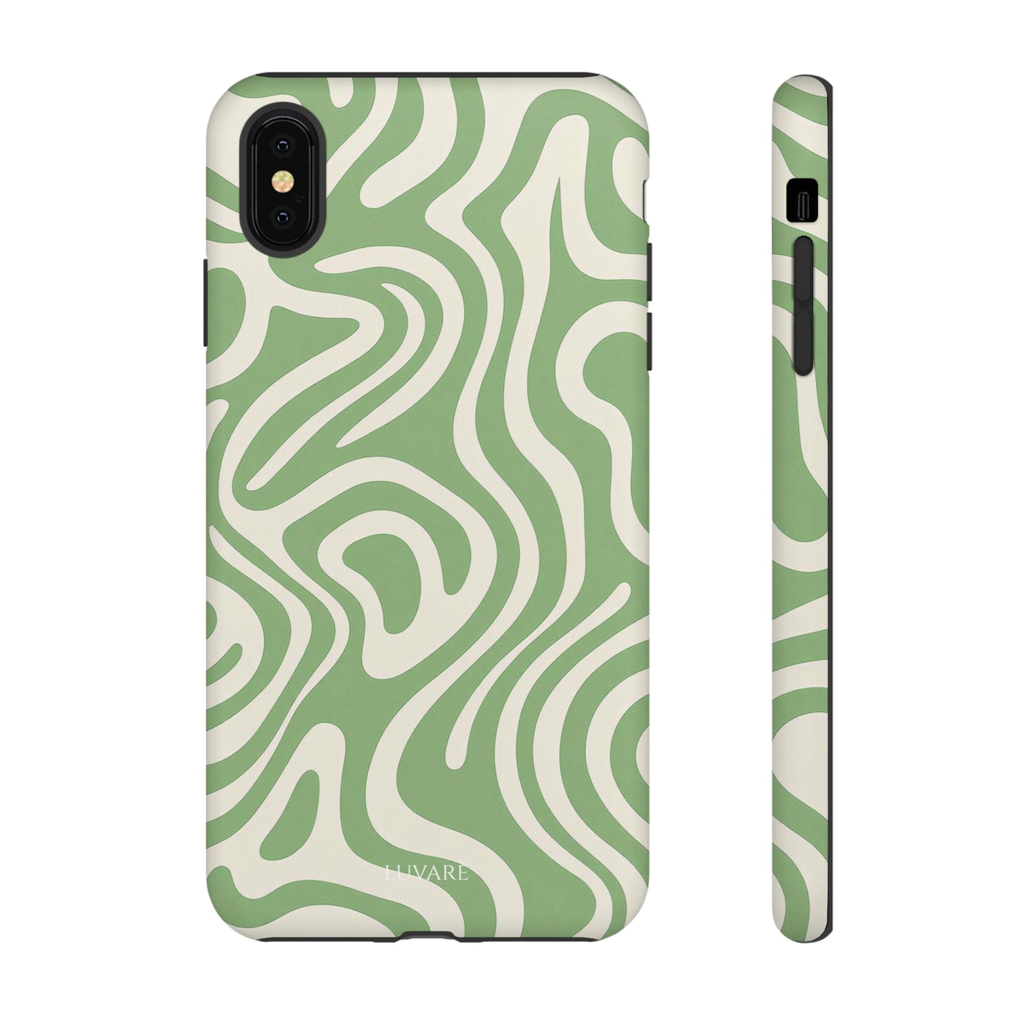 Abstract Green Swirl Phone Case